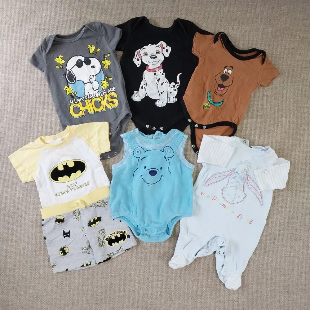 Baby Infant Boy Clothing Bundle Bodysuit Disney Peanuts Etc 11 Piece Newborn #14